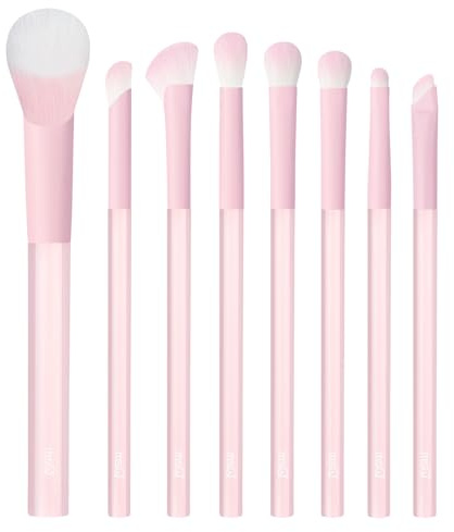 MSQ Pinselset Makeup Start Makers 8 Stück Professionelle Make Up Pinsel Set Rose Kristall Kosmetik Pinselset Puder Foundation Lidschatten Concealer Eyeshadow Schmink Pinsel