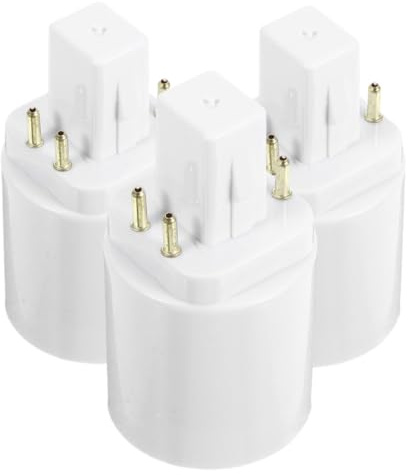 Hemobllo Adattatore Per Prese Di Luce Da 3 Pezzi: Convertitore Da G24q A E27, Portalampada A 4 Pin, Adattatore Per Base Lampadina, Accessori Luci Ignifughe Lampadine
