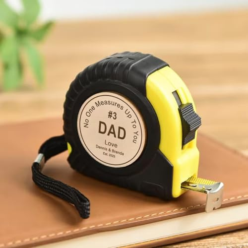 Ruban à mesurer personnalisé, ruban à mesurer gravé personnalisé, cadeau de fête des pères for papa, grand-père, homme, ruban à mesurer rétractable(7.5m 25ft)
