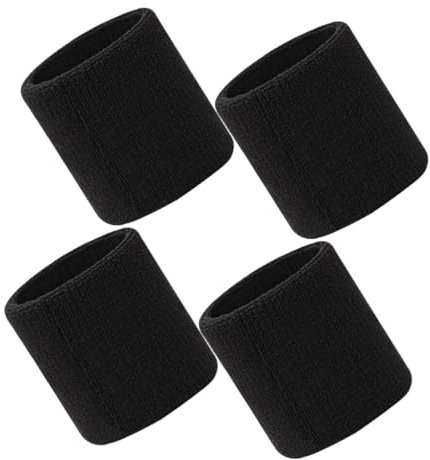 FOYTOKI 4pezzi Braccialetti Sportivi Traspiranti in Per Corsa Fitness Supporto Per Polso e Assorbimento Del Sudore Riutilizzabili Adatti Per e Donne