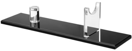Janasiba 1 support d'exposition pour couteaux - Support d'exposition pour couteaux de table - Protection de couteau en acrylique - Porte-couteaux individuel pour la décoration de (base noire