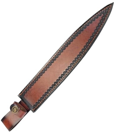 Pffiocix Multipurpose Cutter Sleeve Leather Carrying Case Hiking Essential Pouches For Kitchen And Camping Cutlery Belt Sheath
