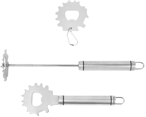 NUOBESTY Lot de 3 Grattoirs à Grille en Acier Inoxydable Multifonction Nettoyant pour Barbecue Grattoir Métal et Décapsuleur Accessoire Pratique pour Entretien de Barbecue et Nettoyage