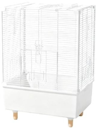 Fågelbur Undulat Fågelbur Flyg Papegoja Hus Husdjursmöbler For Inomhus Utomhusdekoration Fågelvolier Djurbur(White)