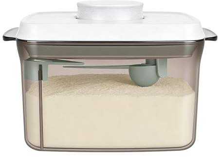Dispenser per latte in polvere da 1000 ml, contenitore portatile sigillato con cucchiaio, dispenser per latte in polvere sigillato, adatto per la conservazione di latte in polvere, farina, legumi e