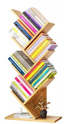 Scaffale a Forma di Albero a 6 Livelli, Libreria Autoportante, Scaffale for Libri, Adatto for Riporre Libri, CD, Riviste in Soggiorno o Camera da Letto(Color 2)