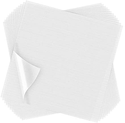 KiBcsLic 100 Pieces Embroidery Stabilizer, Precut Clear Water Soluble Stabilizer, Stabilizer for Hand Embroidery, Sewing, 8 x 8 Inch