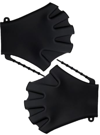 Vattenhandske -15 x 15,6 cm simhandskar simhandskar, kraftigt repskydd | Halkfria vattenhandskar i silikon med pärljusteringsband, aqua boost simhandske för vattenövningar