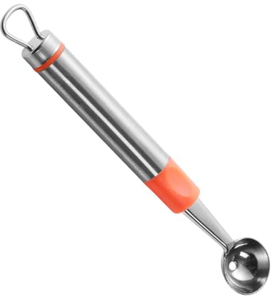 Scavafrutta & Pallinatore | Accessorio da Cucina per Tagliare in Acciaio Inossidabile - Utensile per Affettare e Scavare Anguria Melone Pitaya | Per Melone Cantalupo Mango Pitaya Casa Appartamento Cam