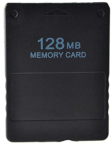 Gamer Gear 128MB PS2 Memory Card storage compatible with the classic PlayStation 2, PS2 (PS2 games only). High Speed Black Game saving storage accessory