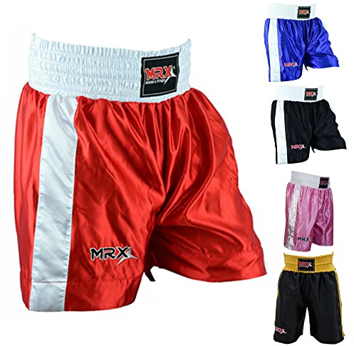 Men Boxing Shorts for Boxing Training Fitness Gym Cage Fight MMA Mauy Thai Kickboxing Trunks Clothing Red Large
