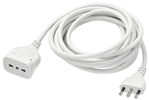 TEMPO DI SALDI Prolunga elettrica 5 Metri Flessibile e Resistente, con Spina Elettrica e Presa 16A Bipasso. Cavo Prolunga Elettrica, Extension Cable pratico per ambienti domestici e professionali