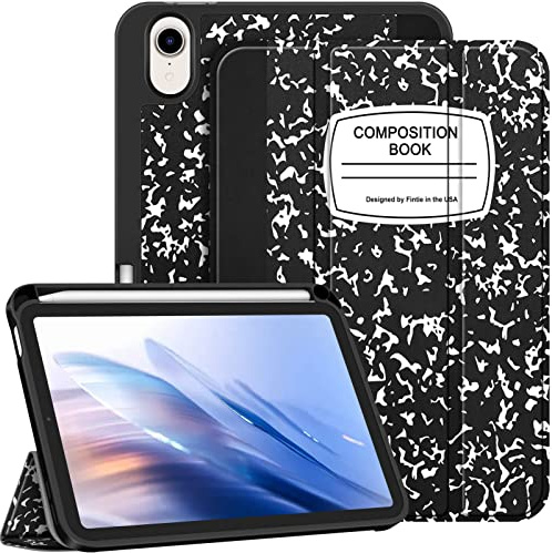 FINTIE SlimShell Schutzhülle für iPad mini 6 2021 (8,3 Zoll) – [Integrierter Stifthalter] Weiche TPU-Schutzhülle mit Standfunktion und automatischer Wake/Sleep-Funktion für iPad mini 6. Generation