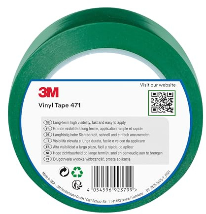 3M Vinyltejp 471 grön, 50 mm x 33 m, tjocklek: 0,13 mm