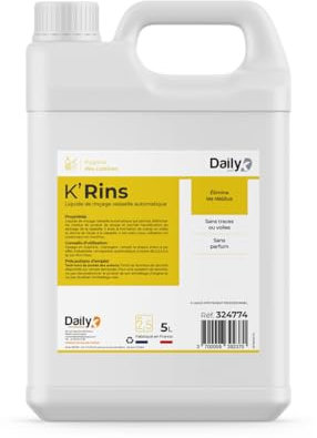 DAILY K - Liquide de Rinçage Lave-Vaisselle K'RINS - Produit Lave-Vaisselle Professionnel - Bidon 5 Litres