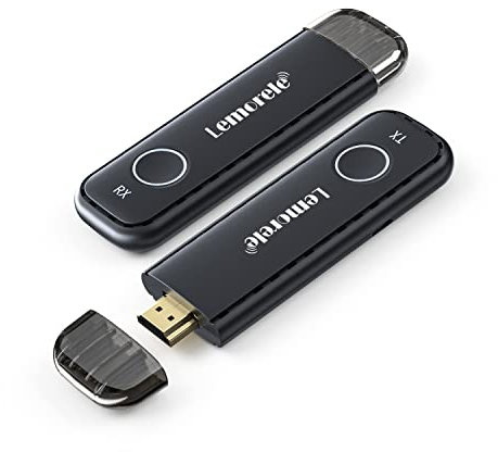 HDMI Wireless Transmitter and Receiver 1080P, Lemorele 50M/165Ft Wireless HDMI Extender 5G Streaming Video to Monitor/Projector/HDTV for Home Theater, Office Meeting, Lecture, Church, Education