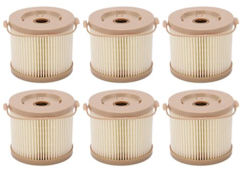 Separador de Agua del Filtro de Combustible, 6 Piezas Separador de Agua del Filtro de Combustible Kit de Filtro de Agua de Aceite Reemplazo para RACOR 2010PM‑OR 500FG