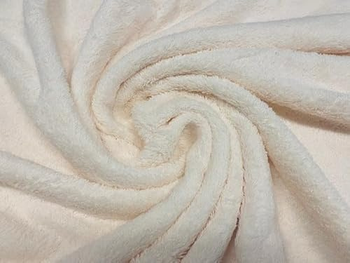 tela de rizo, color crudo, tela de toalla, algodón 100%, albornoces, cambiadores, tela por metros, 1 metro x 160 cms,