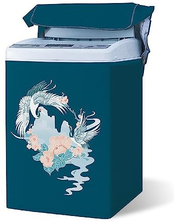 Odot Washing Machine Cover Top Load Waterproof Dustproof Washer Machine Dryer Protector Sunscreen Washer Dryer Cover for Most Top Load Washer Dryer (Chinese Style8,L Capacity 6.8-8kg)
