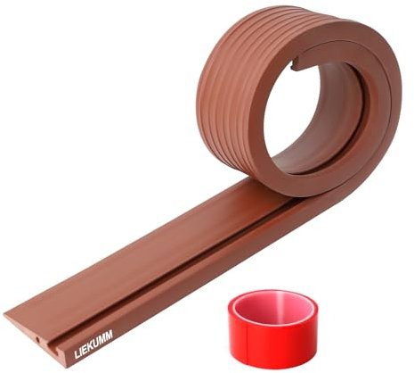 LIEKUMM Rampa per sedia a rotelle in PVC, altezza 1,5 cm, portata 800 kg, portatile, per scale, rampa per sedia a rotelle elettrica, passeggini, garage, robot aspirapolvere, marrone