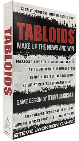 Steve Jackson Games | Tabloids | The Hilarious Fast-Paced Party Game for 3 to 6 Players | Ages 12 and Up | English