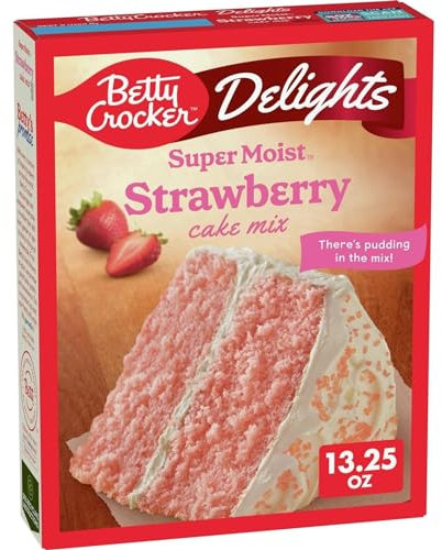 Betty Crocker Super Moist Strawberry Cake Mix 376g (13.25oz)