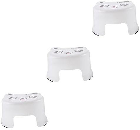 Garneck 3St Cartoon-Plastikhocker Kinder Tritthocker kinderhocker Töpfchenhocker Kleinkind Kindertritthocker für Kleinkinderbadezimmer Fußbank verdicken Fußschemel Sicherheitsschritte puh