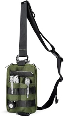 VIPERADE CHS2 EDC Brusttasche Crossbody Bag, Molle Taktische Tasche Klein Sling Bag, Bauchtasche Pouch Chest Bag, EDC Kleine MOLLE Tasche Gürteltasche Hüfttasche für Camping/Outdoor