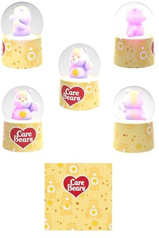 Silver Buffalo Care Bears Funshine Mini-Schneekugel mit Bärenmotiv, 7,6 cm hoch - Classic, Kunststoff, Pink