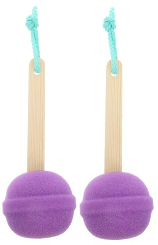 FOMIYES 2 Pz spugna da bagno spugne naturali spugne bagno bagno stantuffi strumento da bagno parà spugnetta mousse doccia spugna doccia esfoliante Fornitura di pulizia Viola,porpora