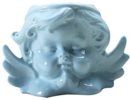 FONDOTIN Fioriera Ceramica Per Piante Grasse Vaso Decorativo Blu Drenaggio Design Elegante Per Ufficio Bagno e Cucina Stile Minimalista Per Esposizioni Da Tavolo