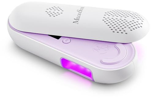 MelodySusie Compact Cordless UV Nail Lamp, P-PLUS20F with Innovative Rotatable Panel & UV Protection Design, Rechargeable UV Light Cures All Gels, Especially Rhinestone Glue & Liner Gel Polish Purple