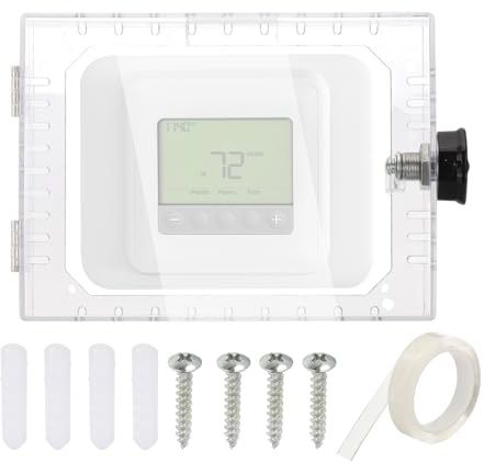PATIKIL Thermostat Lock Box with Combination Lock, Universal Clear Thermostat Cover Guard Fits Thermostats 5 H x 6 W or Smaller