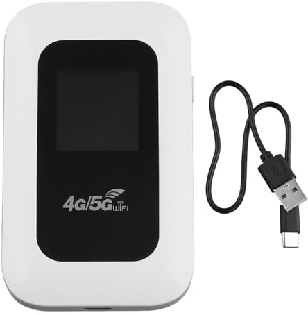 Vocdikficy Enrutador WiFi 4G con Pantalla Módem WiFi de 150Mbps Punto de Acceso Inalámbrico WiFi Móvil para Coche MiFi
