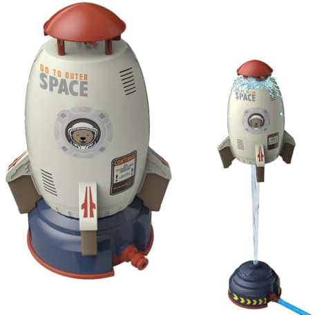 Waters Rocket Sprinkler, Raketenkinder Im Freien Wassersprinkler, Outdoor Wasserspielzeug Sprinkler, Spritzspaßspielzeug Raketensprinkler Für Wasser Spielen, Wasser Druckregelung Flughöhe