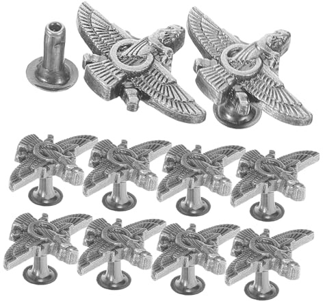 Homoyoyo Set 10 Pezzi Rivetti Punk Borchie in Metallo per Abbigliamento e Borse in Pelle, Accessori Fai da Te per Scarpe e Giacche, Resistenti e Facili da Installare, Decorazione Unica Personalizzata