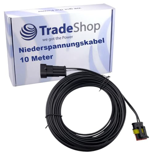 Trade-Shop Câble de raccordement basse tension 10 m compatible avec Gardena Robotic R38Li, R40Li, R45Li, R50Li, R70Li, R75Li, R80Li