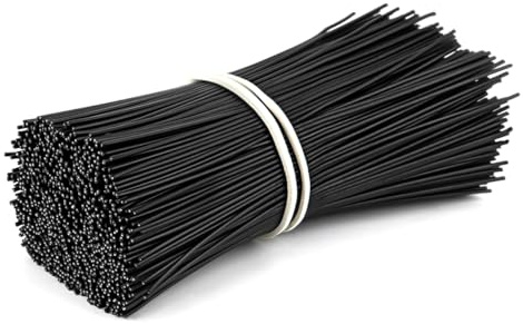ACOLY 1000 Bridas Reutilizables De Alambre De Hierro Recubierto De Plástico Para Sujetar Y Manualidades, 15 Cm, Color Negro
