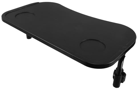 iplusmile Tablette Amovible pour Fauteuil Roulant 513 X 274 X 25 CM en Plastique ABS Plateau Repas Multifonction avec Porte-Gobelet Accessoire Ergonomique pour Personnes Âgées et