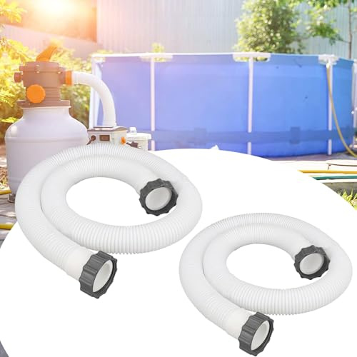 Eysbiy Poolschlauch 38mm 150cm Ersatzschlauch für Sandfilteranlage | 2er Set – Ersatzschlauch für Sandfilteranlagen, Filterpumpen & Poolpumpen. Kompatibel für Intex & Bestway