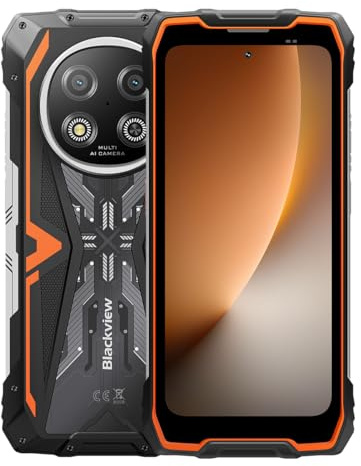 Blackview Rock 2 Outdoor Smartphone | 5G, Android 16, 15000mAh Akku, 120Hz Pro-Display | Robust & Leistungsstark (Orange)