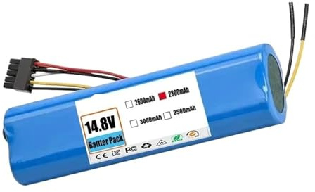 Paquete de batería de 14,4 V, compatible con Cecotec, Conga, 3090 3091 3092 1690 1890 2090 2290 accesorios de robot aspirador (2800 mAh)