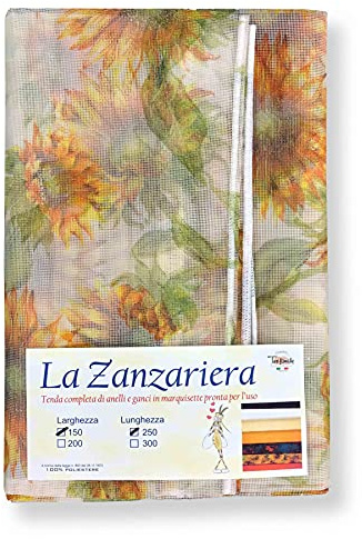 Tex family Tenda Rete ZANZARIERA da Esterno piombata Girasole cm.150X250