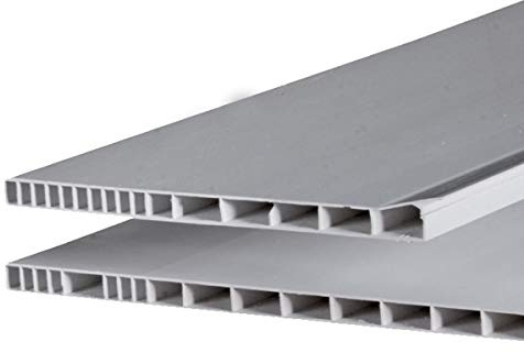 PVC Verschlussdeckel, Rolladenkasten Deckel Tiefe 220 mm Länge 100 cm *** Die Länge auf den cm-genau ***