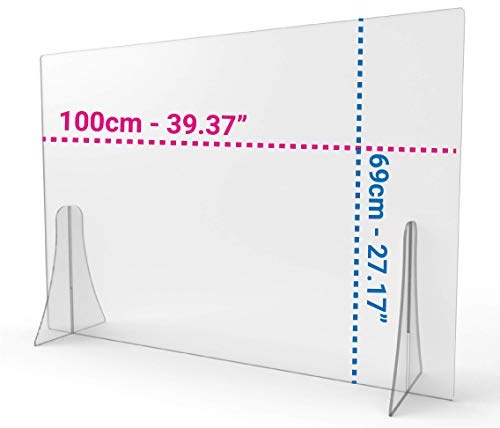 Plexiglass-Trennwand | Siebparasputi 5 mm | Ideal für Büros - Geschäfte - Rezeption 100x69 cm