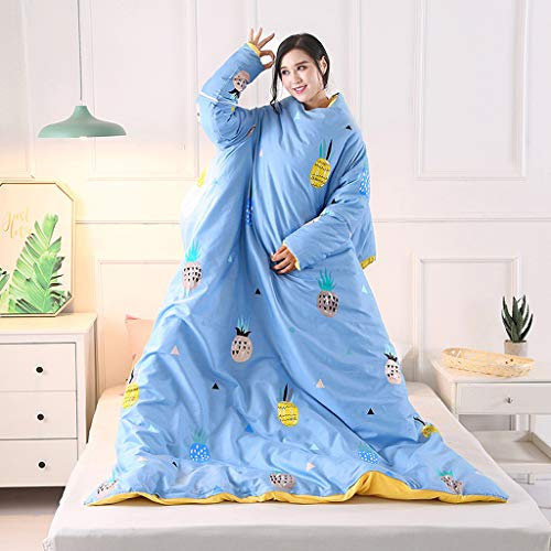 VOCD Decke Mit Ärmeln, Lazy Quilt Für Erwachsene Frauen, Plüschüberwurf Für Couch, Sofa Home Nap, Winter Warm Gewaschene Tragbare Quiltdecke