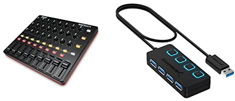 Akai Professional Midimix - Mixer E Controller Midi Usb Leggero E Professionale + Ableton Live Lite & Sabrent A 4 Porte Hub Usb 3.0 Con Interruttori Di Alimentazione Individuali E Led (Hb-Um43)