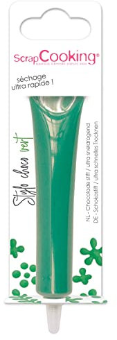 ScrapCooking - Stylo Choco Vert - Crayon Alimentaire Pâtisserie 25 g - Stylo Décoratif Comestible - Écrire & Dessiner sur Desserts, Gâteaux & Biscuits Noël Anniversaire Football - 6802