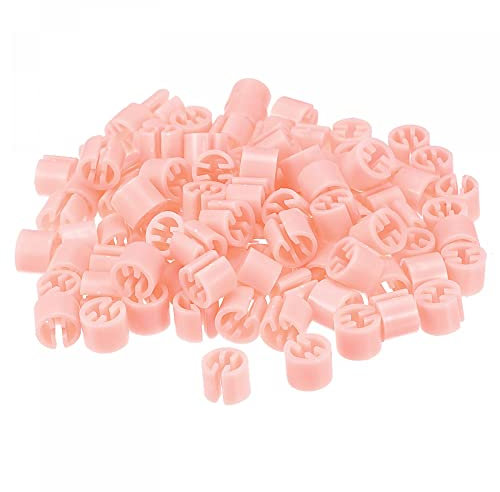 sourcing map Vêtements Cintre Marqueur Vide Apte 3.5mm Tige pour Vêtement Couleur Codage Rose Compte 100