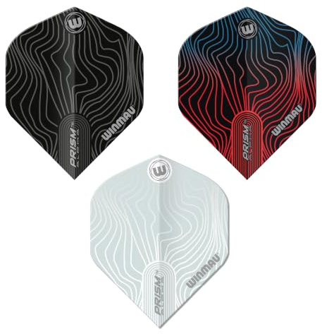 WINMAU Prism Alpha Solar Design Dart Flight Packs - 3 Sets pro Packung (9 Flights insgesamt) (einfach gemischt)